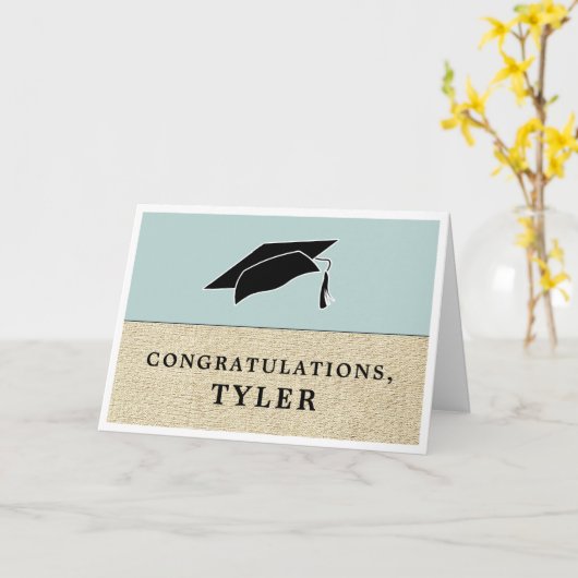 Rustic Simple Glückwunsch Graduate Abschluss Karte (Gelbe Blume)