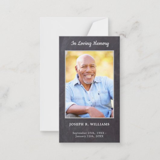 Rustic Simple Memorial Foto Beerdigung Danke Mitteilungskarte (Vorderseite)