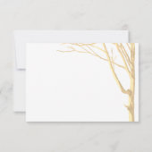 Rustic Simple Tree Wedding Menü RSVP Card Karte (Rückseite)