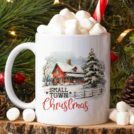 Rustic Small Town Christmas Farmhouse Kaffeetasse