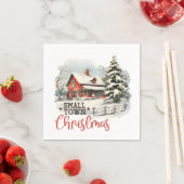 Rustic Small Town Christmas Farmhouse Serviette (Beispiel)