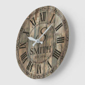 Rustic Smith Family wall Clock | Farmhouse Decor  Große Wanduhr (Winkel)