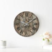 Rustic Smith Family wall Clock | Farmhouse Decor  Große Wanduhr (Zuhause)