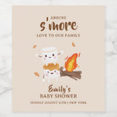 Rustic S'more Liebe Campfire Babydusche Weinetikett (Einzelnes Label)