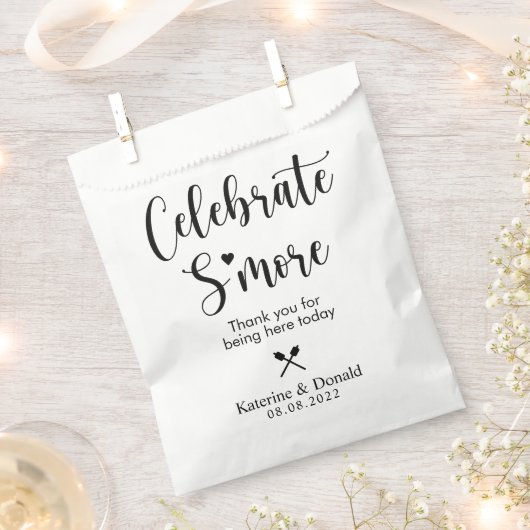 Rustic S'more Liebe Gastgeschenk Hochzeit Bag Geschenktütchen (Ausgeschnitten)