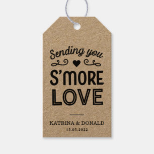 Rustic S'more Liebe Wedding Geschenkanhänger