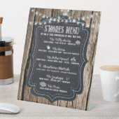 Rustic S'mores Bar Poster Print Wedding Sockelschild (In Situ)