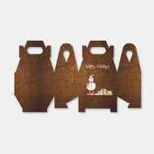 Rustic Snowman gibt Weihnachtsgeschenk Gefallen Bo Geschenkschachtel (Ungefaltet)