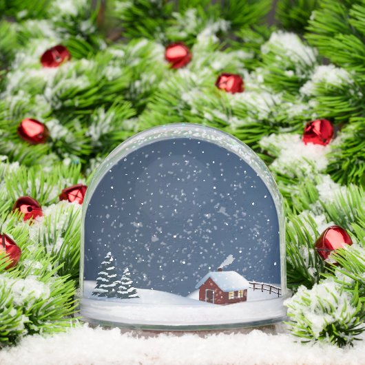 Rustic Snowy Cabin Scene Snow Globe Schneekugeln (Weihnachten)