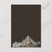 Rustic Snowy Mountain Landscape Watercolor Wedding Begleitkarte (Rückseite)