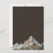 Rustic Snowy Mountain Landscape Watercolor Wedding Einladung (Rückseite)