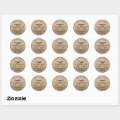 Rustic Social Handle Schokolade Chip Cookies Label Runder Aufkleber (Blatt)