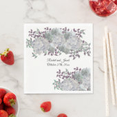 Rustic Soft Blue Hydrangea Hochzeitspapier Napkins Serviette (Beispiel)