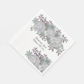 Rustic Soft Blue Hydrangea Hochzeitspapier Napkins Serviette (Ecke)