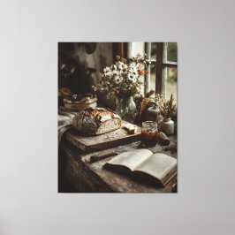 Rustic Sourdough & Wildflowers Leinwanddruck