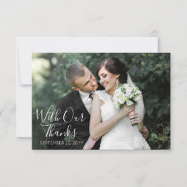 Rustic Southern Cotton & Wood Wedding Vielen Dank Dankeskarte