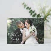 Rustic Southern Cotton & Wood Wedding Vielen Dank Dankeskarte (Stehend Vorderseite)