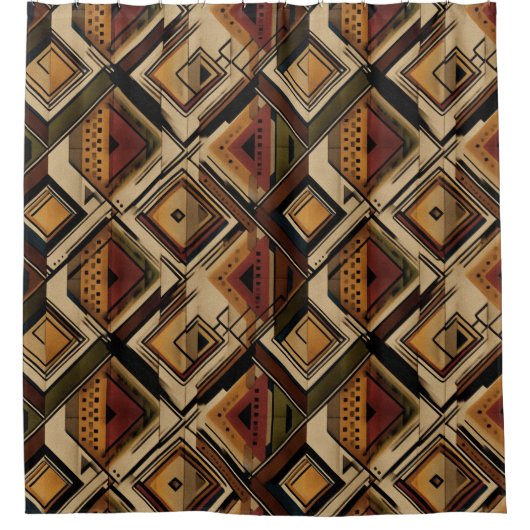 Rustic Southwestern Stripe Pattern (1) Duschvorhang (Vorderseite)