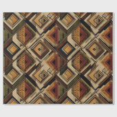 Rustic Southwestern Stripe Pattern (1) Geschenkpapier (Flach)