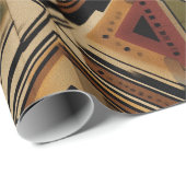 Rustic Southwestern Stripe Pattern (1) Geschenkpapier (Rolleneckpunkt)