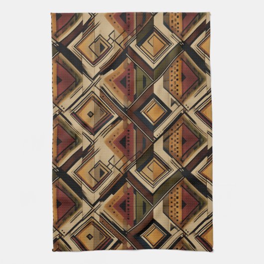 Rustic Southwestern Stripe Pattern (1) Geschirrtuch (Vertikal)