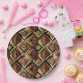 Rustic Southwestern Stripe Pattern (1) Pappteller (Party)