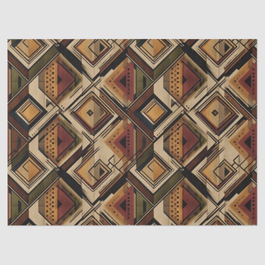 Rustic Southwestern Stripe Pattern (1) Seidenpapier (Vorderseite)