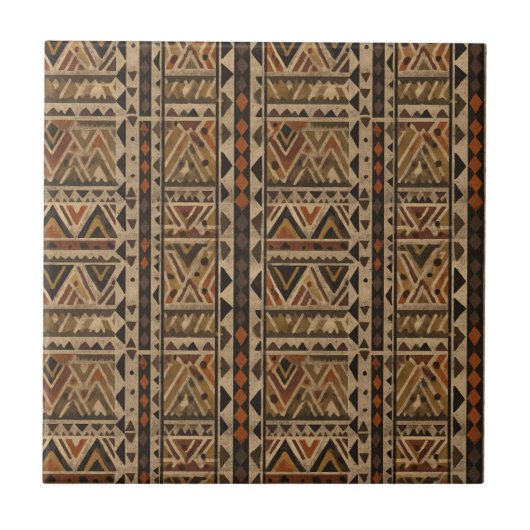 Rustic Southwestern Stripe Pattern (2) Fliese (Vorderseite)