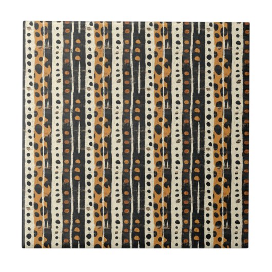 Rustic Southwestern Stripe Pattern (3) Fliese (Vorderseite)