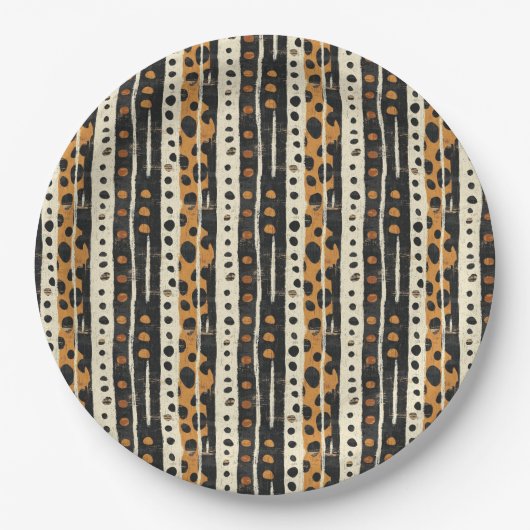 Rustic Southwestern Stripe Pattern (3) Pappteller (Vorderseite)