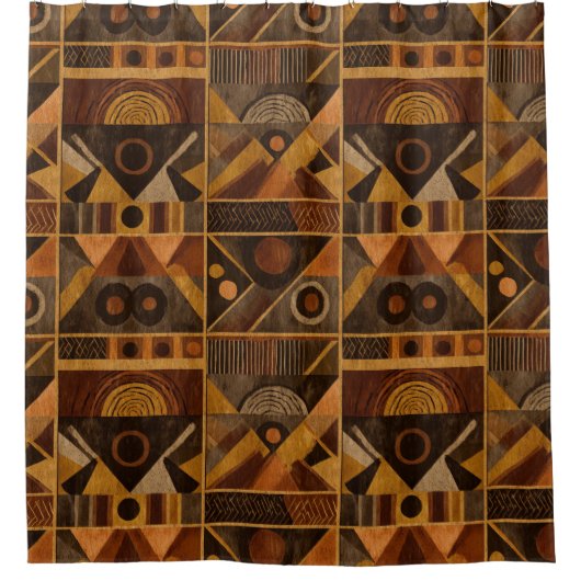 Rustic Southwestern Stripe Pattern (4) Duschvorhang (Vorderseite)