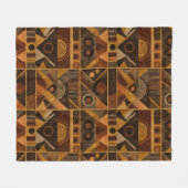Rustic Southwestern Stripe Pattern (4) Fleecedecke (Vorderseite (Horizontal))