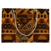 Rustic Southwestern Stripe Pattern (4) Große Geschenktüte (Rückseite)