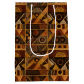 Rustic Southwestern Stripe Pattern (4) Mittlere Geschenktüte (Rückseite)