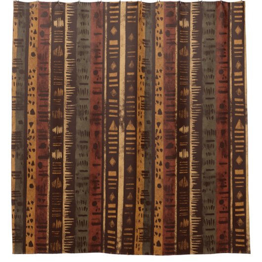 Rustic Southwestern Stripe Pattern (5) Duschvorhang (Vorderseite)
