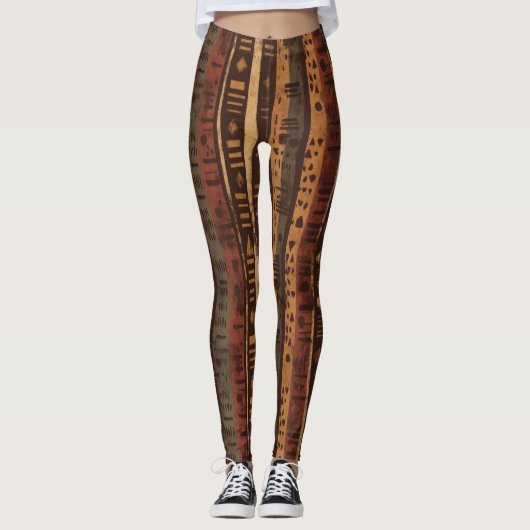 Rustic Southwestern Stripe Pattern (5) Leggings (Vorderseite)