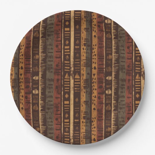 Rustic Southwestern Stripe Pattern (5) Pappteller (Vorderseite)