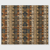 Rustic Southwestern Stripe Pattern (6) Geschenkpapier (Flach)