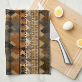 Rustic Southwestern Stripe Pattern (6) Geschirrtuch (Viertel Falte)