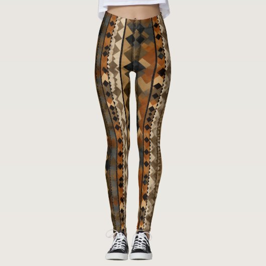 Rustic Southwestern Stripe Pattern (6) Leggings (Vorderseite)