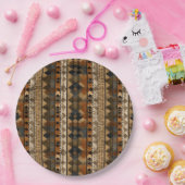 Rustic Southwestern Stripe Pattern (6) Pappteller (Party)