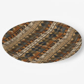 Rustic Southwestern Stripe Pattern (6) Pappteller (Schrägansicht)