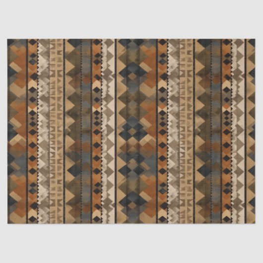 Rustic Southwestern Stripe Pattern (6) Seidenpapier (Vorderseite)