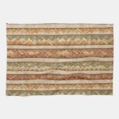 Rustic Southwestern Stripe Pattern (7) Geschirrtuch (Horizontal)