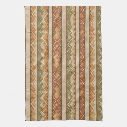 Rustic Southwestern Stripe Pattern (7) Geschirrtuch (Vertikal)