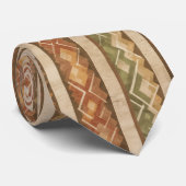 Rustic Southwestern Stripe Pattern (7) Krawatte (Gerollt)
