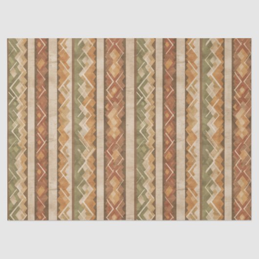 Rustic Southwestern Stripe Pattern (7) Seidenpapier (Vorderseite)
