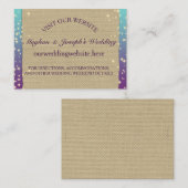 Rustic Sparkle Ombre' Hochzeitsinformation Beilage Begleitkarte (Vorne/Hinten)