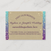 Rustic Sparkle Ombre' Hochzeitsinformation Beilage Begleitkarte (Vorderseite)