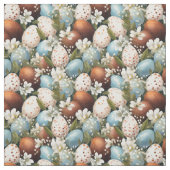 Rustic Speckled Easter Eggs & Spring Flowers  Stoff (Muster)